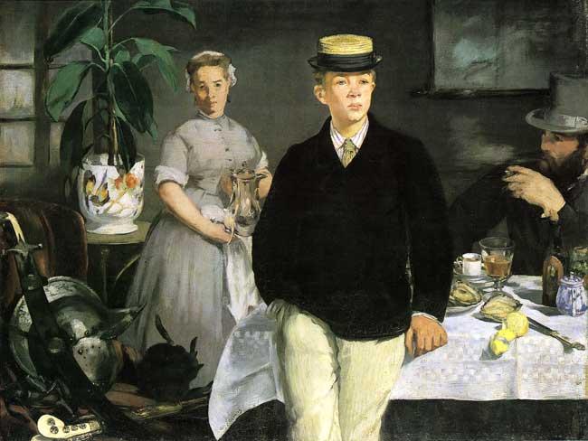 Edouard Manet Fruhstuck im Atelier oil painting picture